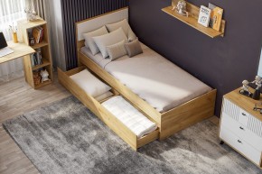 МИЛАН Детская (Дуб Золотой/Белый матовый) в Троицке - troick.ok-mebel.com | фото 2