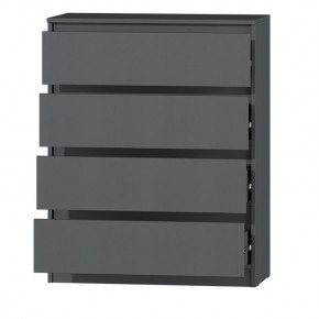 МС "Хилтон" Комод №1 800 (4 ящ.) графит в Троицке - troick.ok-mebel.com | фото 3