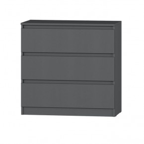 МС "Хилтон" Комод №2 800 (3 ящ.) графит в Троицке - troick.ok-mebel.com | фото 2