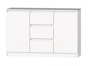 МС "Хилтон" Комод №4 1200 (белый текстурный) в Троицке - troick.ok-mebel.com | фото 2