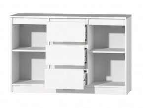 МС "Хилтон" Комод №4 1200 (белый текстурный) в Троицке - troick.ok-mebel.com | фото 3