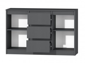 МС "Хилтон" Комод №4 1200 (графит) в Троицке - troick.ok-mebel.com | фото 3