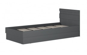 МС "Хилтон" Кровать 0,9 (графит) в Троицке - troick.ok-mebel.com | фото 2