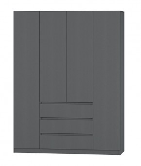 МС "Хилтон" Шкаф №1 1600 (Графит) в Троицке - troick.ok-mebel.com | фото 2