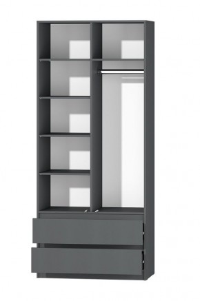 МС "Хилтон" Шкаф №3 900 (Графит) в Троицке - troick.ok-mebel.com | фото 3