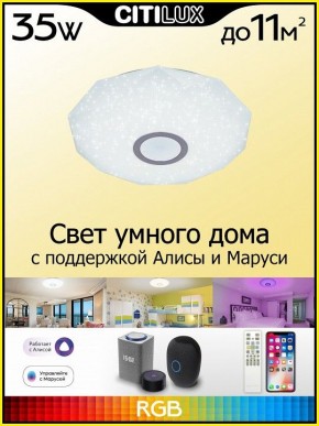 Накладной светильник Citilux Диамант Смарт CL713A30G в Троицке - troick.ok-mebel.com | фото 3