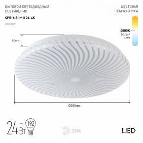 Накладной светильник Эра Slim SPB-6 Slim 8 24-4K в Троицке - troick.ok-mebel.com | фото 2