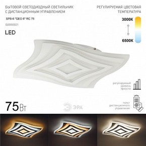 Накладной светильник Эра  SPB-6 GEO 6 RC 75 в Троицке - troick.ok-mebel.com | фото 2