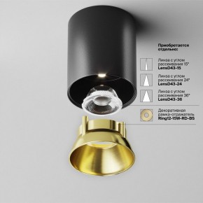 Накладной светильник Maytoni Alfa LED C064CL-12W4K-RD-B в Троицке - troick.ok-mebel.com | фото 3