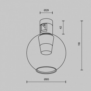 Накладной светильник Maytoni Bubble TR148-1-3W4K-B в Троицке - troick.ok-mebel.com | фото 6