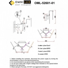 Накладной светильник Omnilux Casanuova OML-52601-01 в Троицке - troick.ok-mebel.com | фото 7