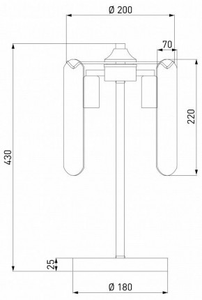 Настольная лампа декоративная Eurosvet Claire 01170/3 золото в Троицке - troick.ok-mebel.com | фото 3