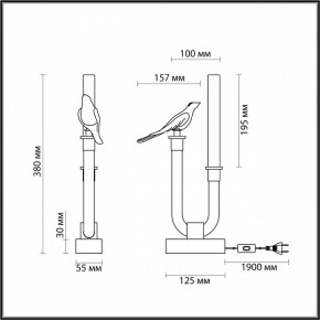 Настольная лампа декоративная Odeon Light Lark 5431/2TL в Троицке - troick.ok-mebel.com | фото 4