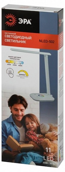 Настольная лампа офисная Эра  NLED-502-11W-W в Троицке - troick.ok-mebel.com | фото 6
