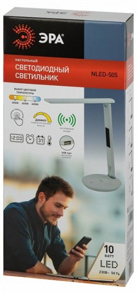 Настольная лампа офисная Эра  NLED-505-10W-W в Троицке - troick.ok-mebel.com | фото 5