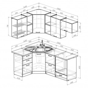 ОЛЬГА Кухонный гарнитур Оптима 4 (1400*2000 мм) в Троицке - troick.ok-mebel.com | фото 2