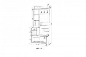 ОЛЬГА Прихожая (модульная) в Троицке - troick.ok-mebel.com | фото 3
