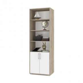 ОЛИВИЯ О21 Шкаф-стеллаж (дуб серый/белый) в Троицке - troick.ok-mebel.com | фото
