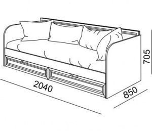 Кровать с ящиками Ostin (Остин) модуль 23 в Троицке - troick.ok-mebel.com | фото 2