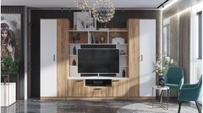ПАЛЕРМО Гостиная (Дуб вотан/Белый) в Троицке - troick.ok-mebel.com | фото