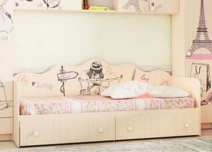 Кровать для детской КР24 Париж в Троицке - troick.ok-mebel.com | фото 2