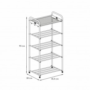 ПДОА15 Ч Подставка для обуви "Альфа 15" Черный в Троицке - troick.ok-mebel.com | фото 2