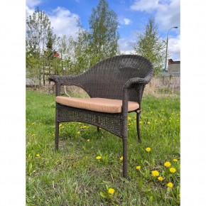 Плетеное кресло LV-140B-Brown с подушкой в комплекте в Троицке - troick.ok-mebel.com | фото