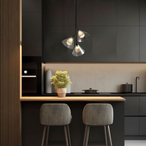 Подвесная люстра Eurosvet Enigma 70161/3 черный в Троицке - troick.ok-mebel.com | фото 3