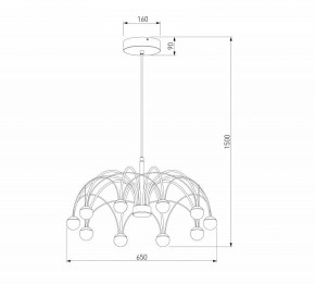 Подвесная люстра Eurosvet Ragno 90034/10 LED черный в Троицке - troick.ok-mebel.com | фото 5