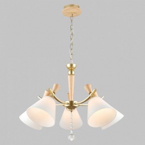 Подвесная люстра Imex MD.6132 MD.6132-5-P-GD+WOOD в Троицке - troick.ok-mebel.com | фото 2