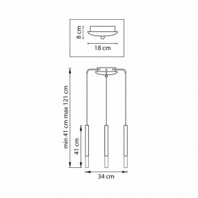 Подвесная люстра Lightstar Tubo L3T747147 в Троицке - troick.ok-mebel.com | фото 3
