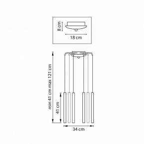 Подвесная люстра Lightstar Tubo L8T747237 в Троицке - troick.ok-mebel.com | фото 3