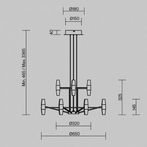 Подвесная люстра Maytoni Arana MOD401PL-L72BS3K в Троицке - troick.ok-mebel.com | фото 5