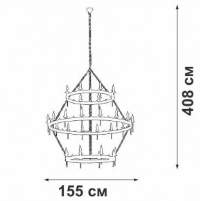 Подвесная люстра Vitaluce V1872 V1872-7/16+8+8 в Троицке - troick.ok-mebel.com | фото 3