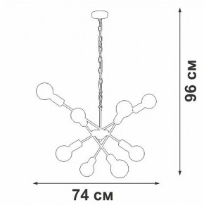 Подвесная люстра Vitaluce V4750 V4750-0/8 в Троицке - troick.ok-mebel.com | фото 5