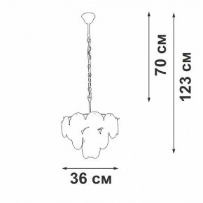 Подвесная люстра Vitaluce V5888 V5888-8/7 в Троицке - troick.ok-mebel.com | фото 3