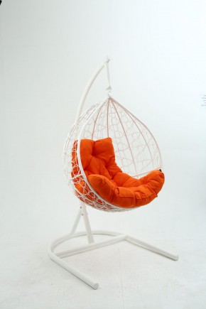 Подвесное кресло Бароло (белый/оранжевый) в Троицке - troick.ok-mebel.com | фото