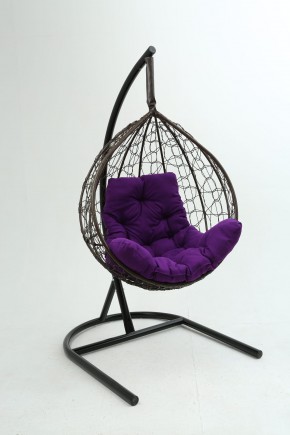 Подвесное кресло Бароло (коричневый/фиолетовый) в Троицке - troick.ok-mebel.com | фото
