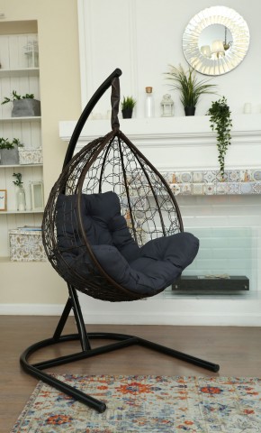 Подвесное кресло Бароло (коричневый/графит) в Троицке - troick.ok-mebel.com | фото