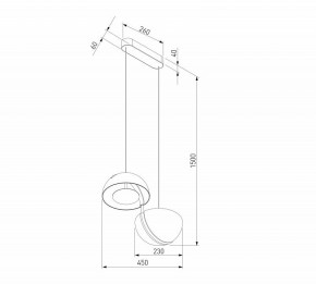 Подвесной светильник Eurosvet Emisfero 50083/2 LED золото в Троицке - troick.ok-mebel.com | фото 4