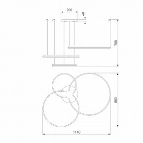 Подвесной светильник Eurosvet Gap 90180/3 золото в Троицке - troick.ok-mebel.com | фото 5