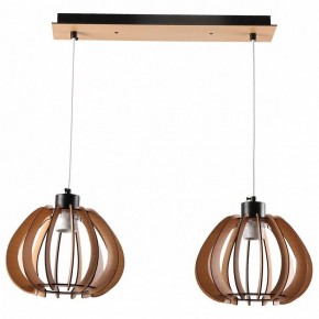 Подвесной светильник Imex MD.9012 MD.9012-2-P-BK+WOOD в Троицке - troick.ok-mebel.com | фото