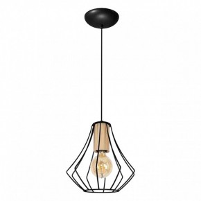 Подвесной светильник Imex MD.9050 MD.9050-1-P-BK+WOOD в Троицке - troick.ok-mebel.com | фото 2