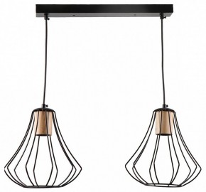 Подвесной светильник Imex MD.9050 MD.9050-2-P-BK+WOOD в Троицке - troick.ok-mebel.com | фото