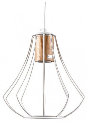 Подвесной светильник Imex MD.9052 MD.9052-1-P-WH+WOOD в Троицке - troick.ok-mebel.com | фото