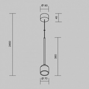 Подвесной светильник Maytoni Apex O491PL-L8B3K в Троицке - troick.ok-mebel.com | фото 8