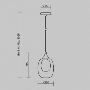 Подвесной светильник Maytoni Aura MOD016PL-01BS1 в Троицке - troick.ok-mebel.com | фото 4