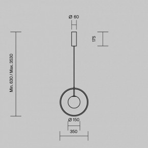 Подвесной светильник Maytoni Paparazzi MOD407PL-L12B3K1 в Троицке - troick.ok-mebel.com | фото 2