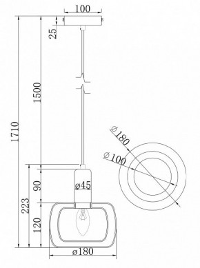 Подвесной светильник Maytoni Vision MOD411PL-01G в Троицке - troick.ok-mebel.com | фото 7