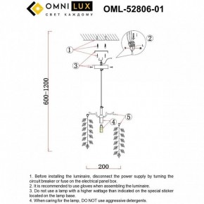 Подвесной светильник Omnilux Cavriglia OML-52806-01 в Троицке - troick.ok-mebel.com | фото 9